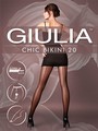 Transparente Feinstrumpfhose mit Naht und dekorativem Hschenteil Chic Bikini 20 von Giulia, cappuccino, Gr. S
