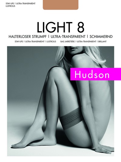 Perfekte Sommerstrmpfe mit elegantem Abschlussband Light 8 von Hudson