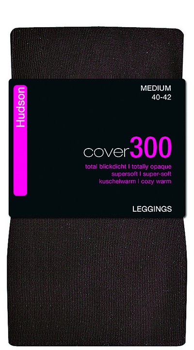Warme blickdichte Leggings Cover 300 von Hudson, schwarz, Gr. L
