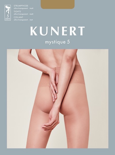 Ultra-transparente matte Sommerstrumpfhose Mystique 5 von Kunert, puder, Gr. S
