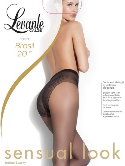 Feinstrumpfhose mit Bikini-Hschenteil Brasil von Levante, 20 DEN, hautfarben, Gr. XL