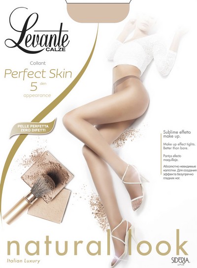 Ultra-transparente Sommerstrumpfhose Perfect Skin von Levante, 5 DEN, schwarz, Gr. M