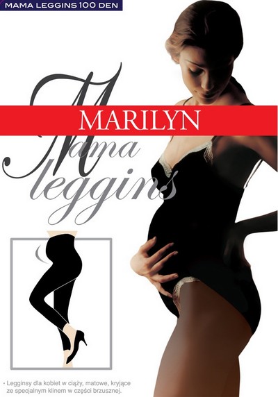 Lange glatte Leggings fr Schwangere Mama von Marilyn, 100 DEN, grau, Gr. M/L
