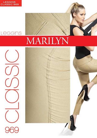 Elegante Baumwoll-Treggings Classic von Marilyn, 100 DEN, red, Gr. M