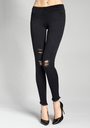 Trendy Leggings in Jeansoptik Jeans Rip 01 von Marilyn, schwarz, Gr. L/XL
