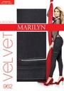 Samtig weiche Treggings Velvet von Marilyn, 120 DEN, schwarz, Gr. S/M