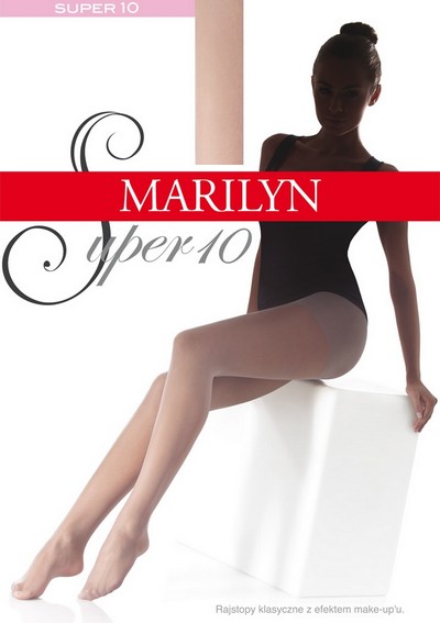 Klassische hauchdnne Feinstrumpfhosen Super 10 von Marilyn, beige, Gr. 2