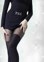 Strumpfhose mit angesagter Overknee-Optik und Rautenmuster von Annes, schwarz, Gr. XS/S