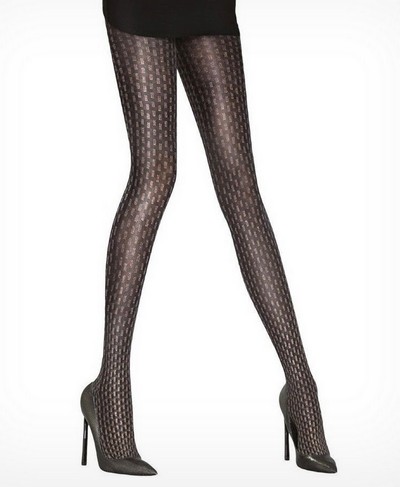 Glamourse Strumpfhose mit glitzerndem Karomuster von Aristoc
