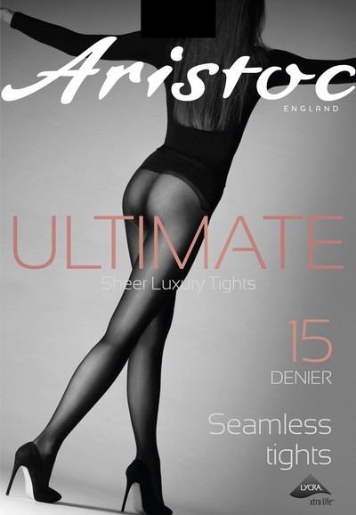 Strumpfhose mit komfortablem Taillenbund Ultimate 15 denier Seamless Tight von Aristoc, schwarz, Gr. L