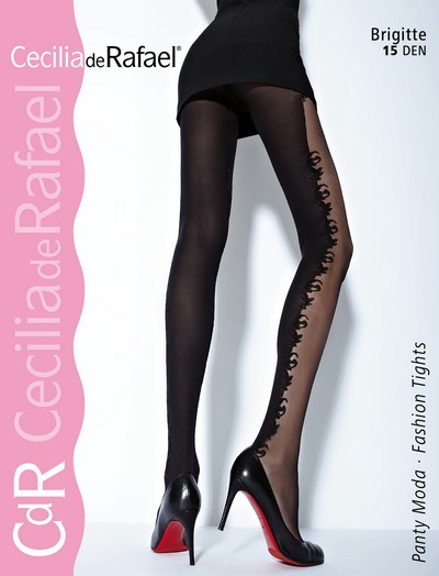 Elegante, raffiniert gemusterte Strumpfhose Brigitte von Cecilia de Rafael Elegante, raffiniert gemusterte Strumpfhose Brigitte von Cecilia de Rafael