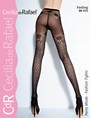 Bezaubernde Strumpfhose in Strumpfoptik mit blumigem Muster Feeling von Cecilia de Rafael, schwarz, Gr. M