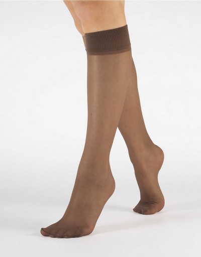 2 Paar klassische, glatte Kniestr�mpfe von Cette