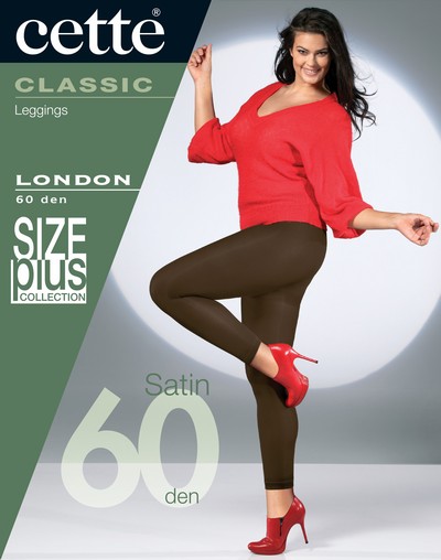 Glatte blickdichte Plus Size Leggings London von Cette, schwarz, Gr. 2XL