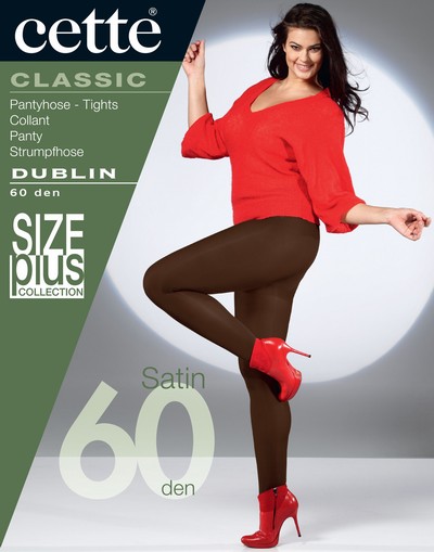 Blickdichte, weiche Plus Size Strumpfhose Dublin von Cette, plum, Gr. 56-58