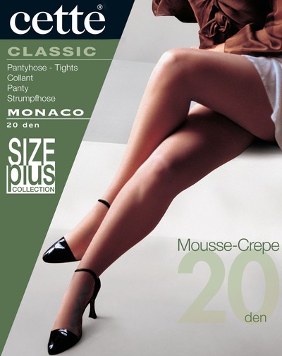 Klassische Feinstrumpfhose ohne Elastan Monaco von Cette, schwarz, Gr. 52-54