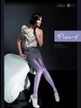 Elegante schimmernde Strumpfhose Raula 40 DEN ohne Muster in plum, Gr. S