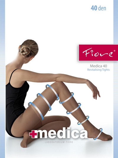 Anti-Cellulite-Strumpfhose Medica 40 DEN von Fiore, schwarz, Gr. M