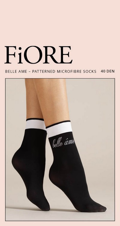 Blickdichte Feinsöckchen in eleganter Schwarz-Weiß-Optik Belle Ame von Fiore, schwarz-weiß Blickdichte Feinsöckchen in eleganter Schwarz-Weiß-Optik Belle Ame von Fiore, schwarz-weiß