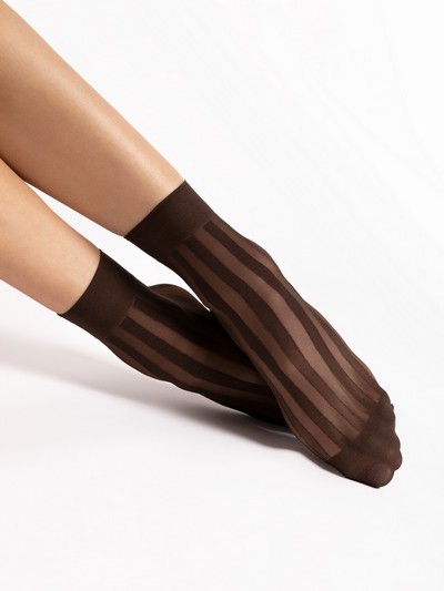 S�ckchen mit angesagtem Streifenmuster von Fiore, schwarz