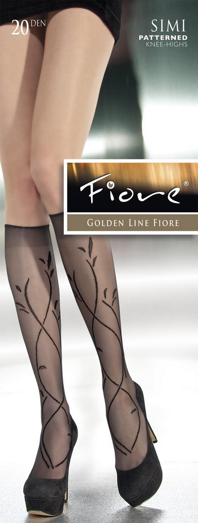 Feinkniestrümpfe mit floralem Muster Simi von Fiore, 20 DEN Feinkniestrümpfe mit floralem Muster Simi von Fiore, 20 DEN