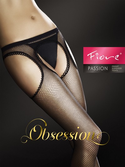 Netz-Strapsstrumpfhose Passion von Fiore, schwarz, Gr. M Netz-Strapsstrumpfhose Passion von Fiore, schwarz, Gr. M