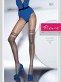 Glnzende Feinstrumpfhose in Overknee-Optik Cordia von Fiore, graphite, Gr. L