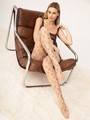 Feinstrumpfhose mit angesagtem Wildtiermuster 15 denier von Fiore, nude-brown, Gr. S