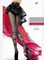 Feinstrumpfhose in Schnroptik und sem Schleifenmotiv Hanna von Fiore, schwarz, Gr. S