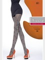 Elegante blickdichte Strumpfhose mit raffiniertem blumigem Muster von Fiore, smoky-schwarz, Gr. S