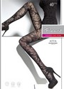 Elegante Strumpfhose mit blumigem Muster von Fiore, braun, Gr. M