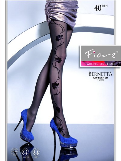 Elegante Strumpfhose mit Blumenmuster Bernetta 40 DEN Elegante Strumpfhose mit Blumenmuster Bernetta 40 DEN