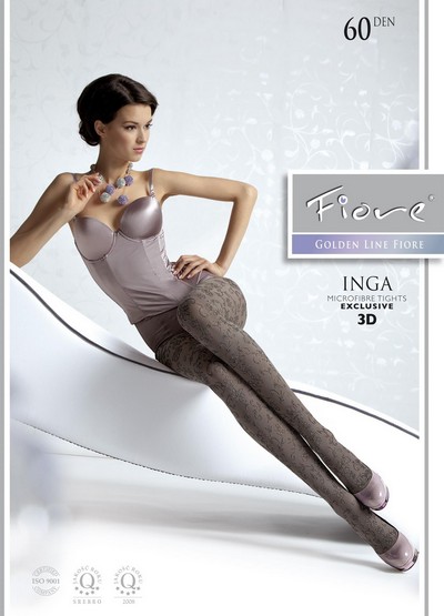 Blickdichte Strumpfhose mit blumigem Muster Inga von Fiore Blickdichte Strumpfhose mit blumigem Muster Inga von Fiore