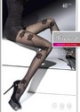 Elegante Strumpfhose mit blumigem Muster Leonia von Fiore, anthrazit, Gr. 2