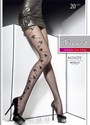 Elegante Strumpfhose mit glitzerndem floralem Muster Mindy von Fiore, schwarz, Gr. 2