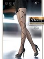 Feinstrumpfhose mit floralem Muster Miva 20 DEN, schwarz, Gr. 4 Feinstrumpfhose mit floralem Muster Miva 20 DEN, schwarz, Gr. 4