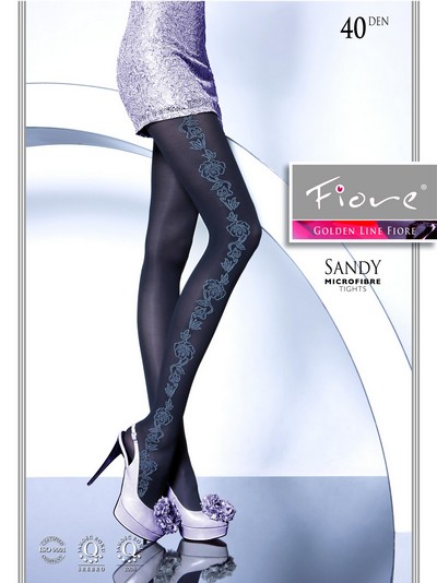 Elegante Strumpfhose mit blumigem Muster Sandy 40 DEN