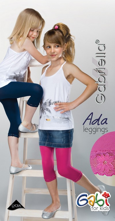 Klassische glatte Kinderleggings aus Mikrofaser Ada