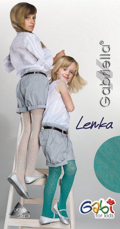 Elegante Strumpfhose mit blumigem Muster fr Mdchen Lenka, wei