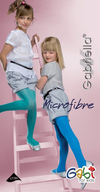 Klassische glatte Kinderstrumpfhose Microfibre, 40 DEN, ecru