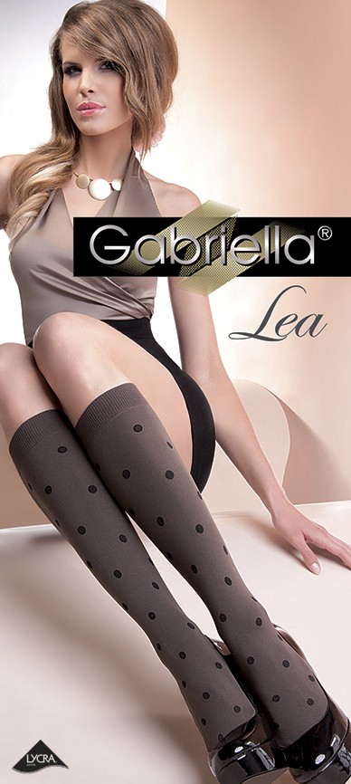 Blickdichte Kniestrümpfe mit Tupfendesign Lea, 60 DEN Blickdichte Kniestrümpfe mit Tupfendesign Lea, 60 DEN