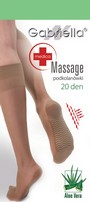 Bequeme Kniestrmpfe mit Massage-Effekt, 20 DEN, schwarz