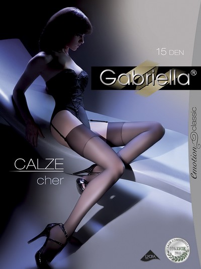 Klassische glatte Strapstrümpfe Cher 15 DEN, schwarz, Gr. XS/S Klassische glatte Strapstrümpfe Cher 15 DEN, schwarz, Gr. XS/S