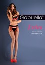Grobmaschige Netz-Strapsstrumpfhose Strip Panty von Gabriella, schwarz, Gr. XS/S