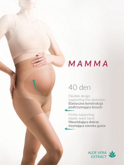 Bequeme Feinstrumpfhose für Schwangere 40 DEN, beige, Gr. M Bequeme Feinstrumpfhose für Schwangere 40 DEN, beige, Gr. M