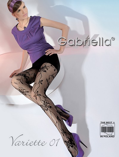 Exklusive Netzstrumpfhose Variette mit blumigem Muster Exklusive Netzstrumpfhose Variette mit blumigem Muster