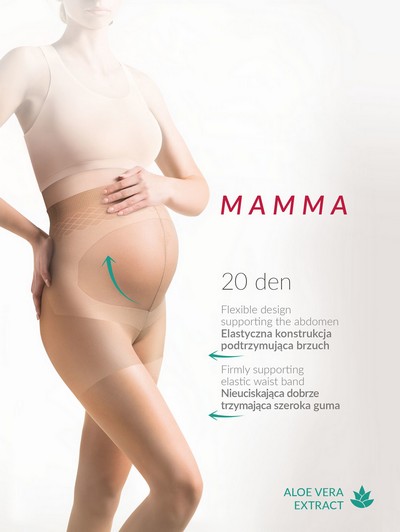 Bequeme Feinstrumpfhose fr Schwangere Mamma 20 DEN von Gabriella