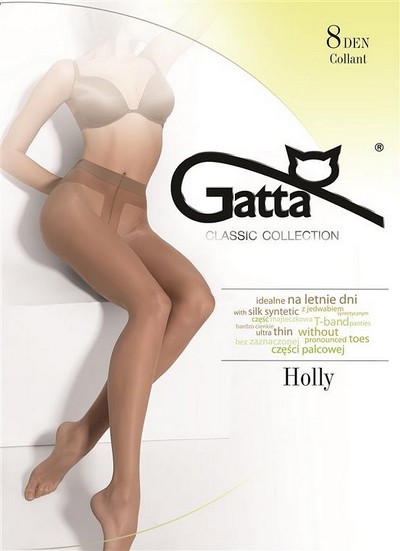 Klassische, hauchdnne Nylonstrumpfhose Holly von Gatta, daino, Gr. M