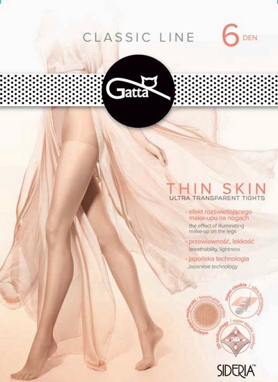 Hauchdnne Feinstrumpfhose mit Make-up-Effekt Thin Skin von Gatta, visone, Gr. S