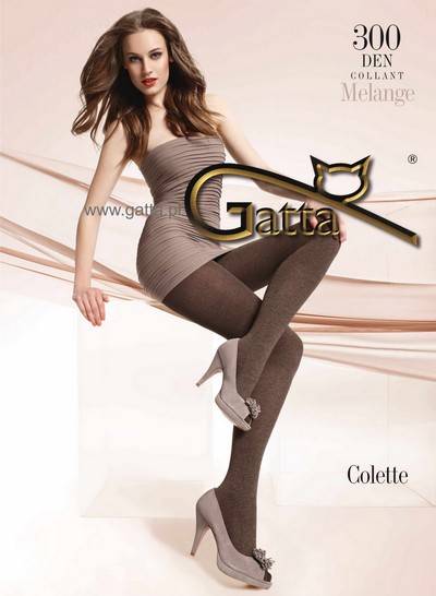 Blickdichte, melierte Strumpfhose Colette, 300 DEN